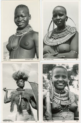 1950s AFRICA INDIGENOUS PEOPLE PHOTO POSTCARDS - PEGAS STUDIO NAIROBI