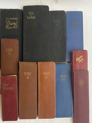 Item #1019 KEENE, NH SCHOOL TEACHER - ELEVEN HANDWRITTEN DIARIES 1929-1957