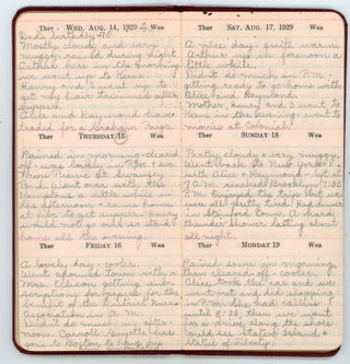 KEENE, NH SCHOOL TEACHER - ELEVEN HANDWRITTEN DIARIES 1929-1957
