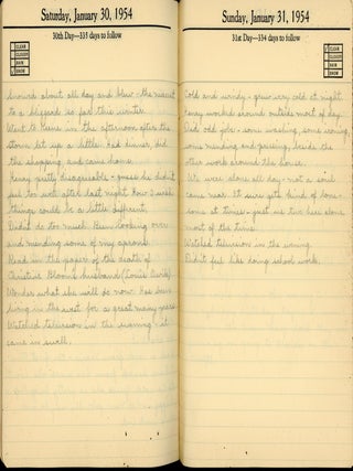 KEENE, NH SCHOOL TEACHER - ELEVEN HANDWRITTEN DIARIES 1929-1957