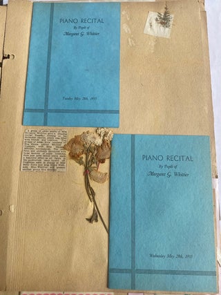 WOMAN MUSICIAN, PIANIST, LISBON FALLS, MAINE 1918-1938 SCRAPBOOK