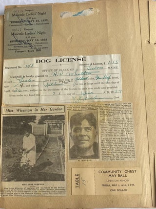 WOMAN MUSICIAN, PIANIST, LISBON FALLS, MAINE 1918-1938 SCRAPBOOK