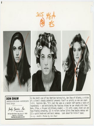 HAIR STYLES - THE PERMANENT WAVE - SMALL ARCHIVE of EARLY 1980s PERM PRESS PHOTOS