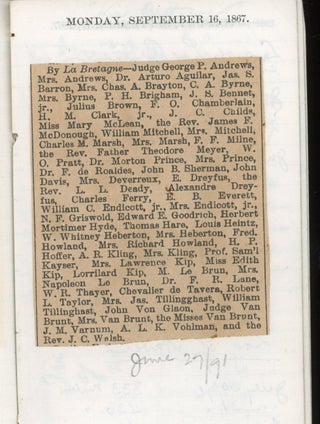 1867-1892 HANDWRITTEN TRAVEL DIARY