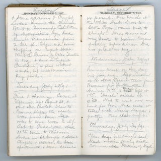 1867-1892 HANDWRITTEN TRAVEL DIARY
