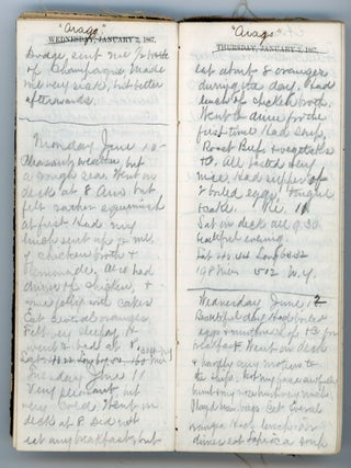 1867-1892 HANDWRITTEN TRAVEL DIARY