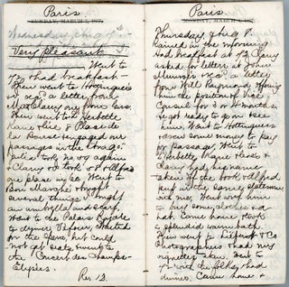 1867-1892 HANDWRITTEN TRAVEL DIARY
