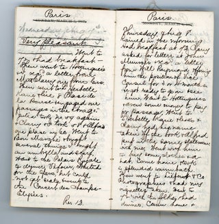 1867-1892 HANDWRITTEN TRAVEL DIARY