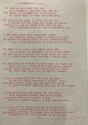 1960s ORIGINAL POETRY - JFK ASSASSINATION, LOVE, RACE, DRINKING, etc