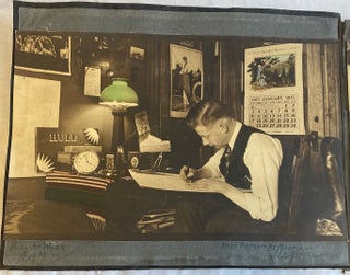 Item #1102 1910s DENVER TIMES ILLUSTRATOR SCRAPBOOK with PHOTOS, DRAWINGS, NEWSPAPER SCRAPS....