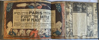 1910s DENVER TIMES ILLUSTRATOR SCRAPBOOK with PHOTOS, DRAWINGS, NEWSPAPER SCRAPS