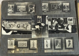 1910s DENVER TIMES ILLUSTRATOR SCRAPBOOK with PHOTOS, DRAWINGS, NEWSPAPER SCRAPS