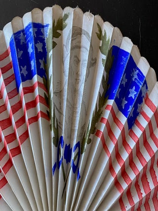 1892-1893 COLUMBIA EXPOSITION CHRISTOPHER COLUMBUS ACCORDION HAND FAN