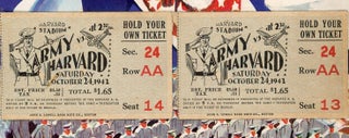 1942 HARVARD AA NEWS with 2 ARMY vs HARVARD FOOTBALL TICKETS
