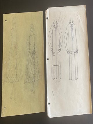1920s ART FASHION DRAWINGS from RUSSELL SAGE COLLEGE