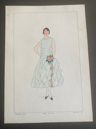 1920s ART FASHION DRAWINGS from RUSSELL SAGE COLLEGE