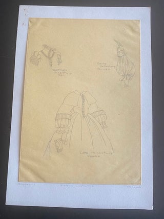 1920s ART FASHION DRAWINGS from RUSSELL SAGE COLLEGE