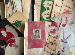Item #1126 CHILD ART and SCHOOLWORK - LARGE COLLECTION c. 1950s