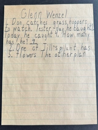 CHILD ART and SCHOOLWORK - LARGE COLLECTION c. 1950s
