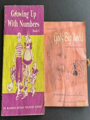 CHILD ART and SCHOOLWORK - LARGE COLLECTION c. 1950s
