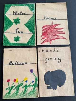 CHILD ART and SCHOOLWORK - LARGE COLLECTION c. 1950s