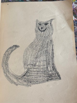 CHILD ART and SCHOOLWORK - LARGE COLLECTION c. 1950s