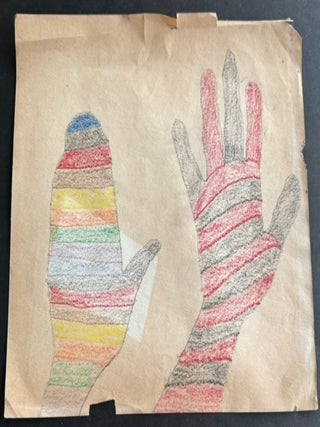 CHILD ART and SCHOOLWORK - LARGE COLLECTION c. 1950s