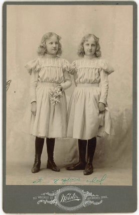 Item #1145 TWIN GIRLS born in 1887 PHOTO LOT - IDENTIFIED - IOWA