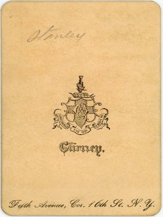 EXPLORER HENRY MORTON STANLEY w/ NATIVE BOY CDV PHOTO by GURNEY & SON NYC