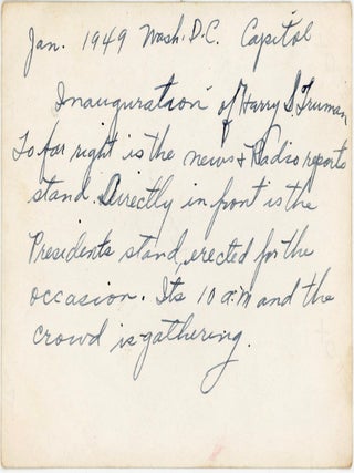 PRESIDENT HARRY S. TRUMAN 1949 INAUGURATION PHOTO COLLECTION