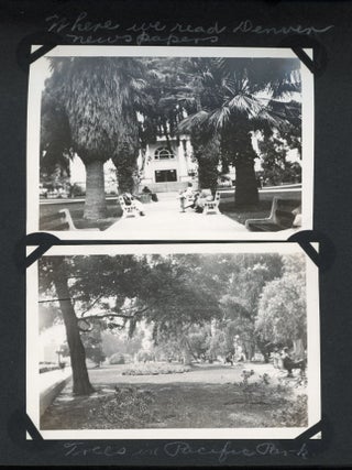 CALIFORNIA in 1921 - HOLLYWOOD STUDIOS, ROLLER COASTERS, BEACH, etc. PHOTO ALBUM