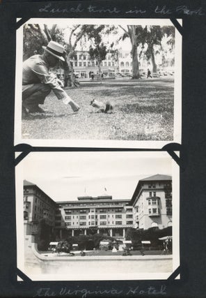 CALIFORNIA in 1921 - HOLLYWOOD STUDIOS, ROLLER COASTERS, BEACH, etc. PHOTO ALBUM