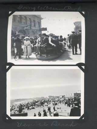 CALIFORNIA in 1921 - HOLLYWOOD STUDIOS, ROLLER COASTERS, BEACH, etc. PHOTO ALBUM