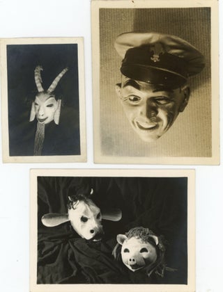 THEATRICAL MASK MAKER SET DESIGNER - BOSTON - PHOTOS, DRAWINGS, SKETCHES - 1930s-1940s