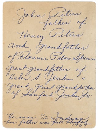 CABINET CARD PHOTO of MAN IDENTIFIED AS BEING HALF NATIVE AMERICAN INDIAN