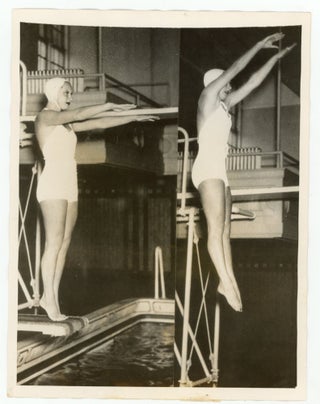 WOMEN SWIMMERS 1919-1980s POOL POLITICS OLYMPIC WOMEN PRESS PHOTOGRAPHS
