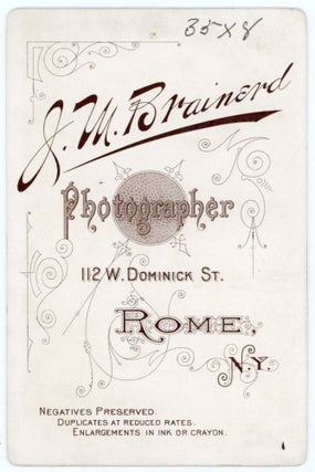 TWO MEN on a BOAT of SOME SORT - ROME NY ERIE CANAL - CABINET CARD PHOTO