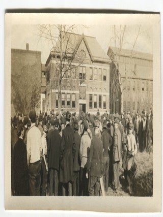 THE SCRAPPY FRAT BOYS SHOW THE CROWD THEIR GYMNASTICS VINTAGE SNAPSHOT PHOTO
