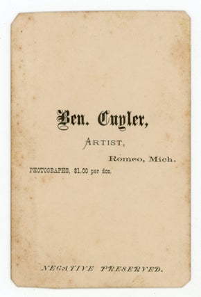 HOUSE PAINTER PORTRAIT CDV PHOTO by MICHIGAN PHOTOGRAPHER