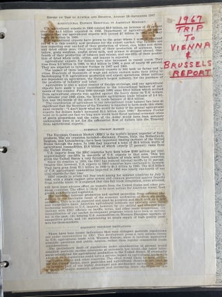 POST WORLD WAR II ECONOMIC ASSESSMENTS U.S. DEPT. OF AGRICULTURE STAFF MR. ROSS POPE 4 TRAVEL LOGS BINDERS 1949-1967