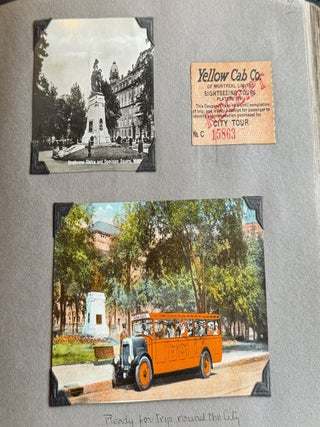 AUTHOR TRAVEL WRITER 1926 TRIP to CANADA SCRAPBOOK PHOTO ALBUM
