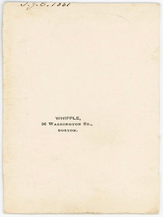 T. JEFFERSON COOLIDGE, US AMBASSADOR to FRANCE, BOSTON BUSINESSMAN SIGNED CDV PHOTO