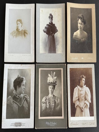 BERTHA A. PUTNEY OF BOSTON - MUSIC TEACHER - CABINET CARD PHOTOS THROUGH THE YEARS c.1883 - c. 1900s