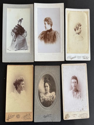 BERTHA A. PUTNEY OF BOSTON - MUSIC TEACHER - CABINET CARD PHOTOS THROUGH THE YEARS c.1883 - c. 1900s