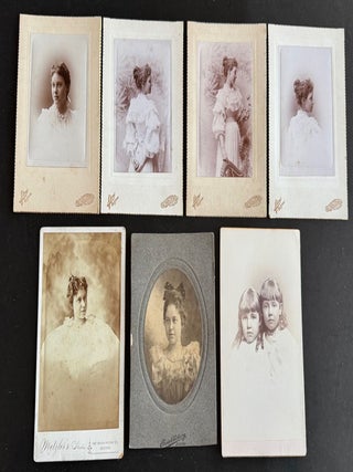 BERTHA A. PUTNEY OF BOSTON - MUSIC TEACHER - CABINET CARD PHOTOS THROUGH THE YEARS c.1883 - c. 1900s