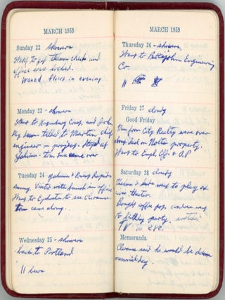 HANDWRITTEN DIARIES of a CAR SALESMAN PORTLAND, OREGON 1959-1965