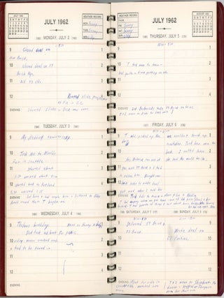HANDWRITTEN DIARIES of a CAR SALESMAN PORTLAND, OREGON 1959-1965