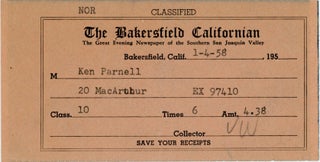 PERSONAL DOCUMENTS CONVICTED FELON KENNETH EUGENE PARNELL 1946-1963