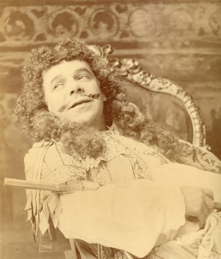 FRENCH ACTOR BENOIT-CONSTANT COQUELIN HUGE SIGNED PHOTO 1888 NEW YORK