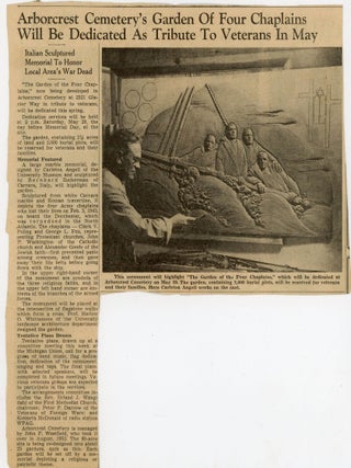 SCULPTOR CARLETON W. ANGELL SIGNED CATALOG OF WORKS, PHOTOS - UNIV. of MICHIGAN